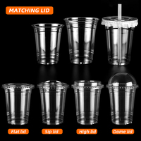 Gobelets jetables transparents HANYONG 12OZ-24OZ, contenants pour boissons, adaptés au lait, au jus, au café