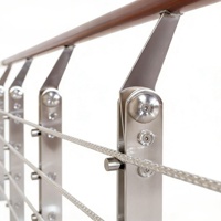 Poteau de balustrade en acier inoxydable pour escalier et balcon
