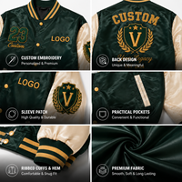 Veste de baseball en satin personnalisée pour hommes, veste bomber brodée avec logo personnalisé, OEM ODM, fournisseur de streetwear
