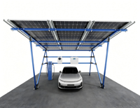 Kit de système de stockage de cellules solaires HBGenix X-03 avec structure en acier pour carport, pour la recharge de véhicules électriques à domicile, durée de vie de 20 à 25 ans, 60 m/s