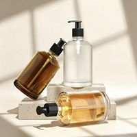Bouteilles en verre vides de 350 ml, flacons pour lavage des mains et lotion avec pompes, pour emballages cosmétiques et sérums de soin de la peau