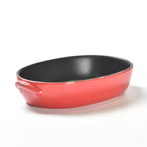 Plat à four en céramique ovale de petite taille en gros, compatible <span class=keywords><strong>micro</strong></span>-ondes et lave-vaisselle, <span class=keywords><strong>plateau</strong></span> en grès écologique pour les boulangers - Product Image 3