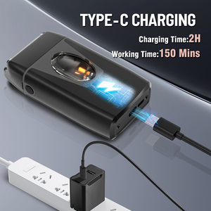 Điện lá Râu Máy cạo râu không dây mạnh mẽ 2000mAh pin Vector động cơ Túi Râu Máy cạo râu với màn hình LCD hiển thị - Product Image 6