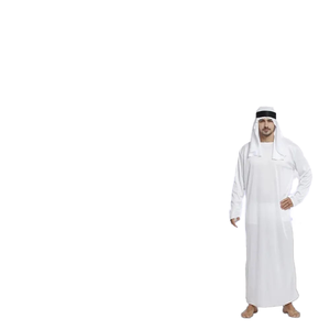 2025 meilleure vente organique 120 GSM sergé mémoire saoudien arabe musulman Robe tissu 100% Polyester - Product Image 2