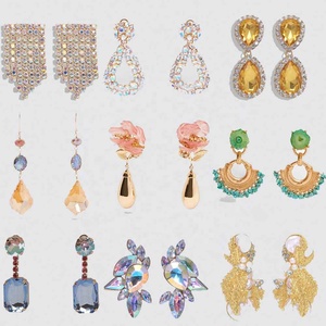 Kaimei Bohème ZA <span class=keywords><strong>Cristal</strong></span> Dangle Boucles <span class=keywords><strong>D</strong></span>'oreilles pour Les Femmes Fleur Poisson Or Rond Géométrique Boucles <span class=keywords><strong>D</strong></span>'oreilles <span class=keywords><strong>Mariage</strong></span> Nouvellement Filles Cadeau De Fête - Product Image 4