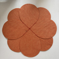 Vente en gros de sets de table en jute naturel à volants de design moderne, faits à la main, résistants à la chaleur, anti-brûlure, 37 cm