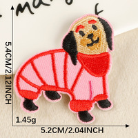 Patch brodé sur ordinateur - Patch original mignon auto-adhésif en forme de chien pour accessoires de mode, coques de téléphone, chaussures