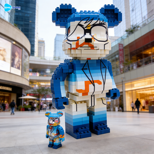 Statue d'ours en résine grandeur nature personnalisée, technique de glaçage tendance, modèle pour la décoration intérieure - Product Image 6