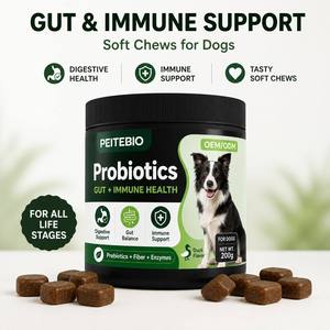 Friandises à mâcher douces pour chiens contre les allergies, complément de soutien immunitaire pour chiens, friandises naturelles pour soulager les allergies chez les chiens, OEM ODM - Product Image 1