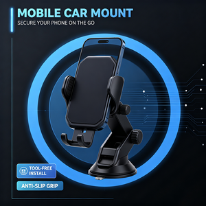Support de téléphone portable pour voiture à fixation sur grille d'aération, support stable pour navigation automobile - Product Image 1