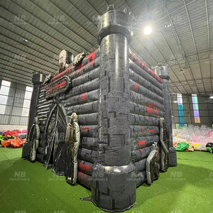 Customized <b>Inflatable</b> Scary Themed Haunted <b>House</b> Tent for Kids Halloween Modern Style Black Color Easy Setup CE Certified - Product Image 3