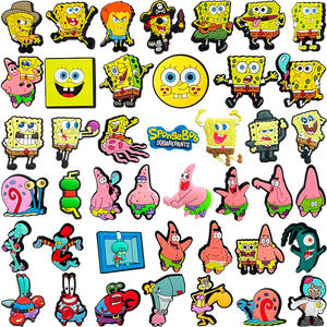 Dijes de Zapatos de PVC con Dibujos Animados, Venta al por Mayor, Dijes de Bob Esponja para Decoración de Zapatos, Dijes de <span class=keywords><strong>Crocs</strong></span>, Dijes de Spongebobed, Dijes de Croclyeds, 2025 - Product Image 1