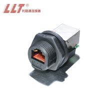 Connecteur RJ45 femelle 8 broches étanche IP67 pour montage sur panneau extérieur