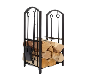 Accesorio de barbacoa personalizado al aire libre interior impermeable fuego soporte de madera estante de leña - Product Image 3