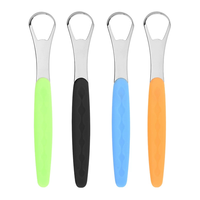 Ensemble gratte-langue et brosse en acier inoxydable pour l'hygiène buccale des adultes et l'assainissement de l'haleine