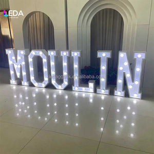 LEDA Letras Luminosas Metálicas Blancas de Alta Venta para Decoración de Fondo de Bodas y Fiestas, Ideales para Publicidad en Centros Comerciales - Product Image 6