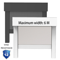 Store enrouleur électrique extérieur pour fenêtre et porte, avec système de filtration de lumière intégré, résistant au vent, pour pergola, avec rails à glissière