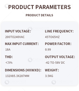 R48-2900U 48V 50A Thông tin liên lạc điện CHỈNH LƯU mô-đun cho vertiv Mạng điện thiết bị không dây thiết bị sợi quang - Product Image 5