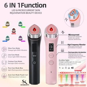 Dispositivo de Belleza Facial de Electroporación Portátil, Lifting Facial <span class=keywords><strong>ESM</strong></span>, Microcorriente, Tecnología de Espectro de Cinco Colores sin Agujas - Product Image 1