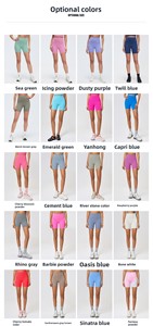 Nouveau style short de yoga sportif pour femme, transparent, sans couture, moulant, taille mi-haute, coupe courte, pour l'été, en nylon et élasthanne DK067 - Product Image 5