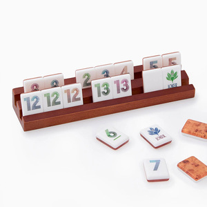 Wholesale Modern Wood Grain Pattern Luxury Crystal Tiles and 4-Layer Portable Eco-Friendly American <b>Mahjong</b> Tiles for Unisex Use - Product Image 6