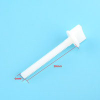 Vis à molette M6 50 mm à tête carrée, serrage manuel, boulon en plastique moulé blanc pour modèles RC, vente en gros par carton