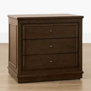 Modern Brown <strong>Antique</strong> Stained Wooden 3 Drawer nightstand set 2 Cabinet Hotel Bedroom Furniture Hotel Apartment <strong>Bedside</strong> <strong>Table</strong> - Product Image 4