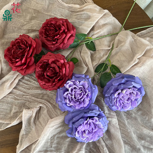 Bouquet de roses artificielles en soie mélangées pour décoration de mariage et célébrations festives - Product Image 2