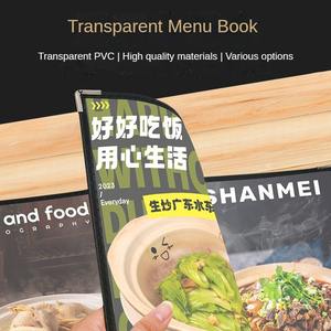 Prix Usine PVC Transparent A4 Menu pour Restaurant Café, <span class=keywords><strong>Carte</strong></span> des Boissons Coin Argenté - Product Image 5