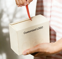 Boîte à café en carton ondulé avec logo personnalisé imprimé, bande détachable, emballage recyclable pour grains de café et café moulu