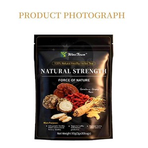 Thé au Ginseng Bio pour la Vitalité Masculine – Formule Herbal Naturelle pour l'Amélioration des Performances <span class=keywords><strong>et</strong></span> l'Énergie – Sachet de Thé Marque Privée - Product Image 5