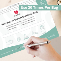 HORIGEN-Sac réutilisable pour stérilisateur micro-ondes, stérilisateur vapeur, pour biberon, accessoires d'alimentation