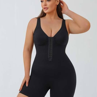 Body sculptant sans couture en nylon, grande taille, à maintien moyen, bretelles larges, effet ventre plat, rehausseur de fesses, invisible, avec maintien de la poitrine
