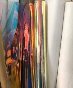 Iridescent PVC Holographic Fabric <strong>Waterproof</strong> <strong>Materials</strong> for Woman's Handbags Upholstery Furniture Decorative Craft Bedding Use - Product Image 1