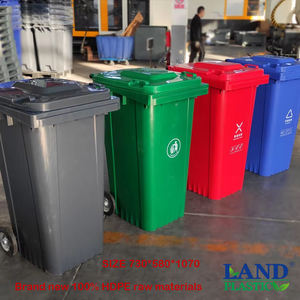 Poubelle à couvercle roulant ouvert en gros, 100-240L, écologique, avec roues et pédale - Product Image 1