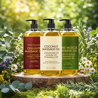 Huile de massage naturelle pour les muscles endoloris, apaisante et hydratante, avec de l'huile de lavande et de pépins de raisin, eucalyptus, citron, soin du corps SPA