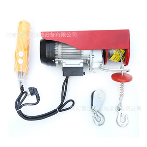 Wire Rope <b>Hoist</b> 1 Ton 380 V Electric Ground Operation Red Metal - Product Image 3