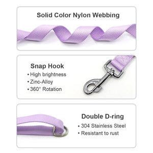 Solid Color Nylon <b>Dog</b> <b>Leash</b> Durable Simple Style For <b>Dogs</b> - Product Image 6