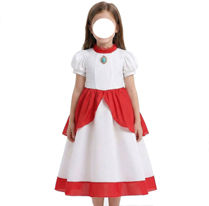 Costume da Principessa Peach Rosa per TV e <span class=keywords><strong>Film</strong></span> <span class=keywords><strong>di</strong></span> Pasqua, Abito da Ballo per Bambine, Vestito da Principessa per Halloween, Carnevale, Cosplay, Festa <span class=keywords><strong>di</strong></span> Compleanno - Product Image 6