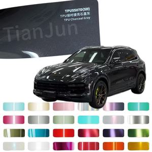 Pellicola vinilica opaca 3M serie Ultra Gloss colore rosso, pellicola protettiva per auto ad alta lucentezza, pellicola per cambio colore senza bolle d'aria. - Product Image 1