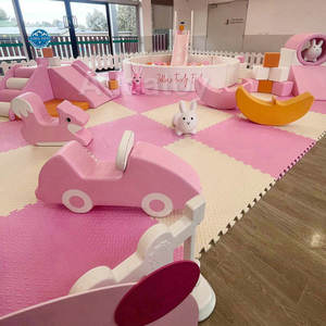 Area Giochi Morbida per Bambine Rosa, Attrezzature per Giochi al Coperto per Noleggio e Feste per Bambini - Product Image 2
