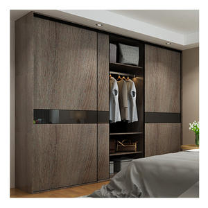 Armoire intégrée sur mesure pour la maison et l'hôtel avec porte coulissante, design moderne en bois pour les chambres d'appartements et de villas - Product Image 1