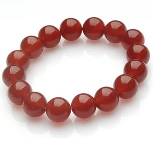 สร้อยข้อมือพลอยอาเกตสีแดงสวยงาม ขนาด 6-8 มม. ราคาโรงงาน - Product Image 5
