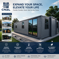 Maison préfabriquée extensible de 20 pieds et 40 pieds, villa avec salle de bain, maison préfabriquée extensible portable, maison portable