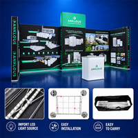 Solution d'affichage personnalisée tout-en-un, disposition reconfigurable, assemblage simple, stand d'exposition pop-up pour lancement de nouveaux produits