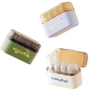 Boîte de rangement pour pilules de bien-être, organisateur de médicaments portable hebdomadaire pour 7 jours avec compartiments pour rappel quotidien des médicaments - Product Image 5
