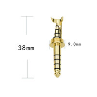 Haute qualité plaqué or 2.5MM 3.5MM 4.4MM 6.35MM métal mâle Fe 4.4MM 5 pôles adaptateur stéréo équilibré en Fiber de carbone prise 4.4MM