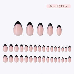 Uñas Postizas de Diseño Personalizado, Uñas Artificiales de Lujo Clásicas en Forma de Almendra, Uñas Postizas de Gel Suave con Punta Francesa al por Mayor - Product Image 3