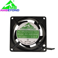 Ventilateur de climatisation à haut débit d'air 8038 110V 220V avec roulement à billes, cadre en alliage d'aluminium, haute vitesse, faible bruit pour compresseur d'air