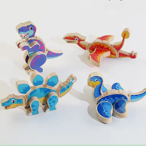 Nuevo Producto 2026, Rompecabezas de Dinosaurio 3D de Madera, Rompecabezas de Animales Montessori 3D para Niños Pequeños - Product Image 1